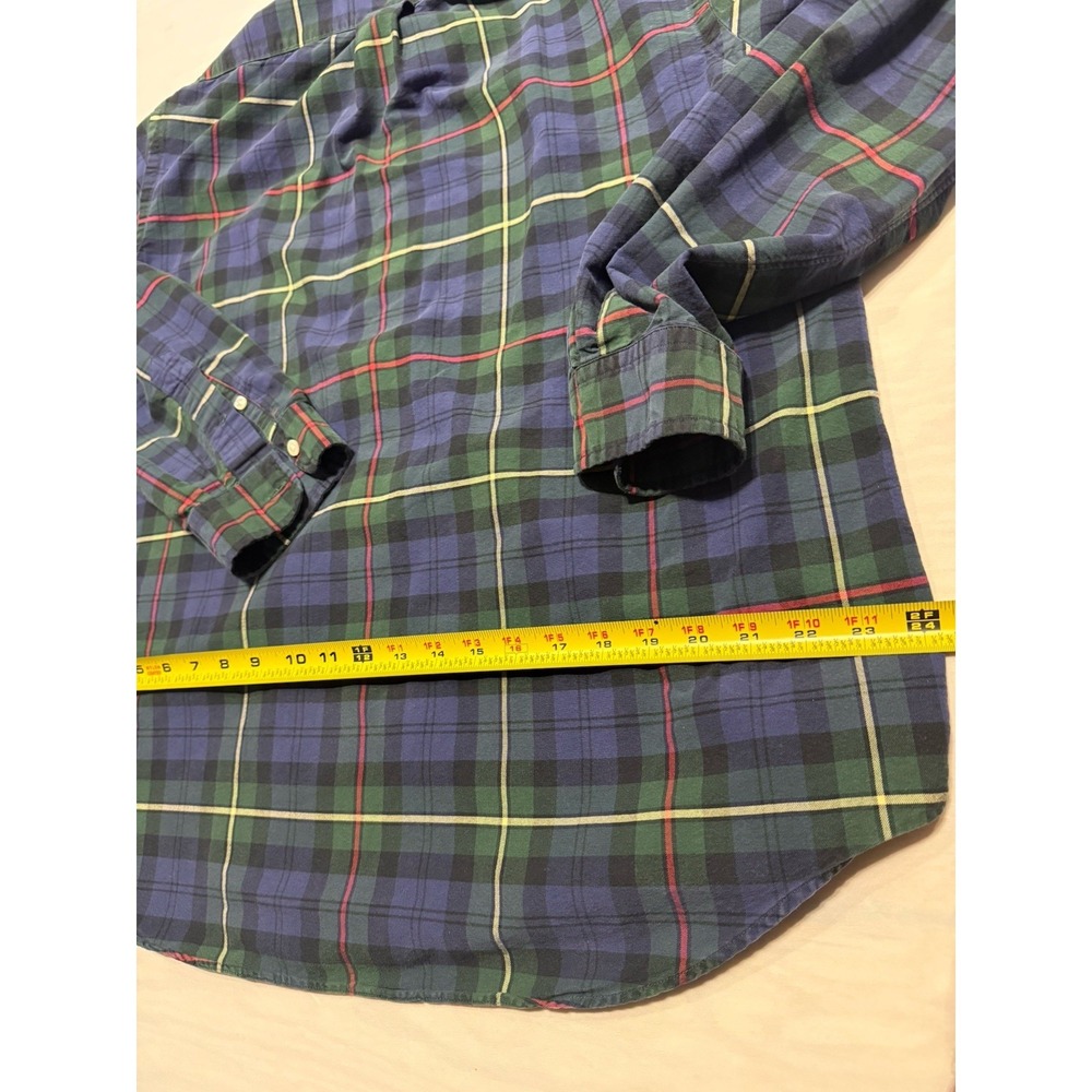 Polo Ralph Lauren Button Down Shirt in Multicolor Windowpane Check Plaid Size XL - Picture 5 of 8